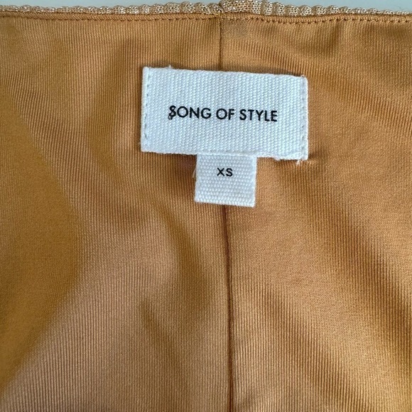 REVOLVE Song Of Style Dress Gold Pink Ombre Belted Size XS - Picture 5 of 8